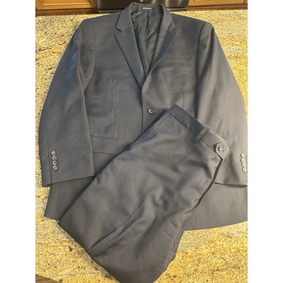 Pronto Uomo Platinum‎ Men's 2-Piece Suit Size 42R Jacket / 36x27 Pants 100% Wool